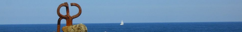 Peine del Viento sculpture, San Sebastian, Spain
