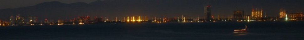 Night skyline of Puerto Vallarta, Mexico
