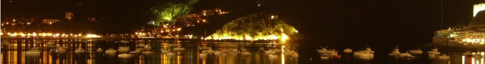 Waterfront at night, San Sebastian, Spain